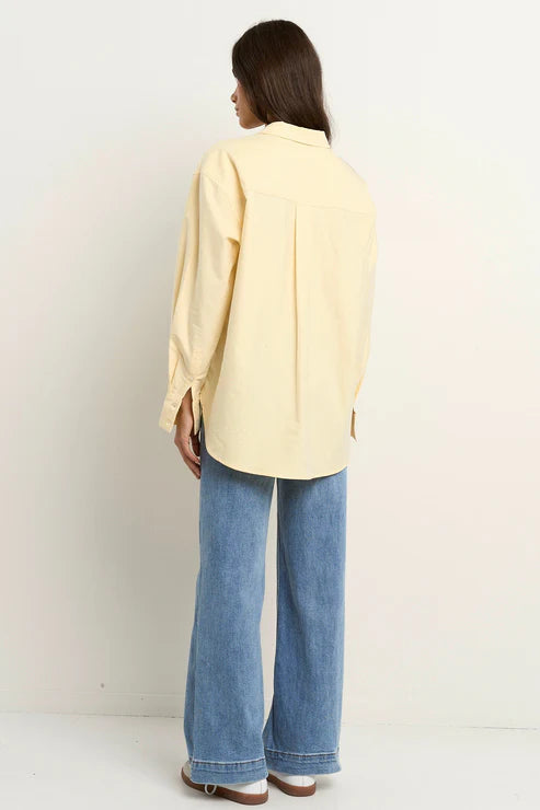 Signature Lemon Oxford Oversized Boyfriend Shirt