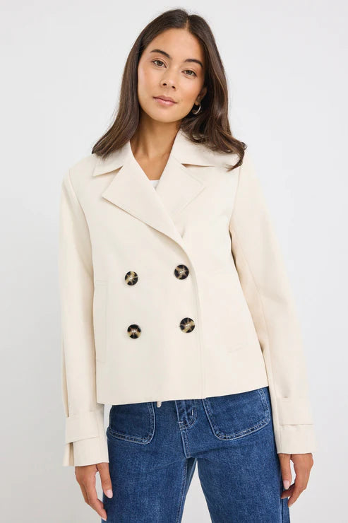Pathway Pumice Cropped Trench Jacket