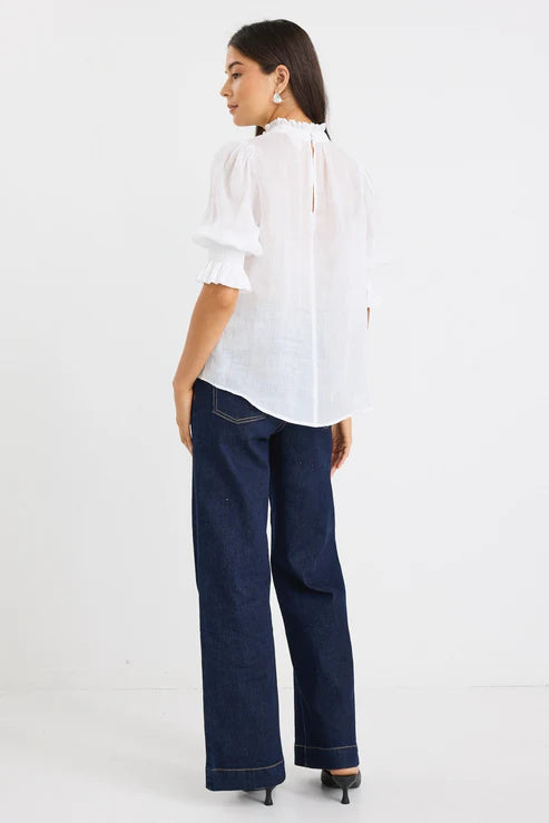 Verse Ivory Sheer Top