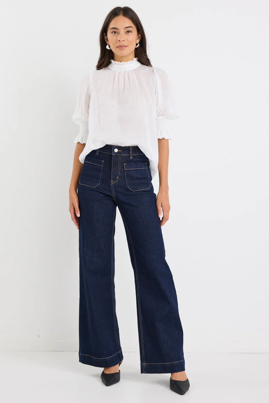 Verse Ivory Sheer Top