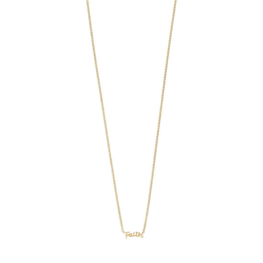 Faith Recycled Pendant Necklace - Gold Plated