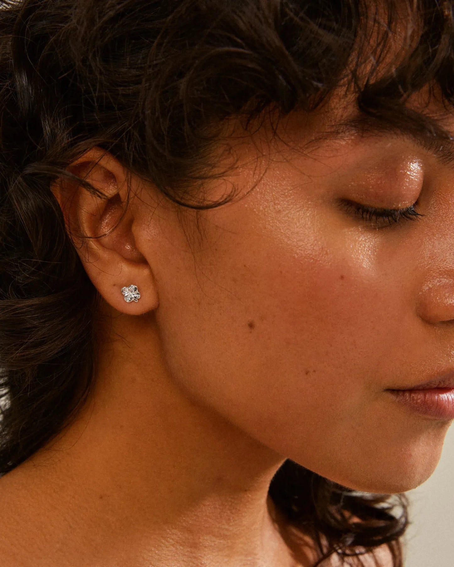 Octavia Recycled Clover Earrings - Silver Plated