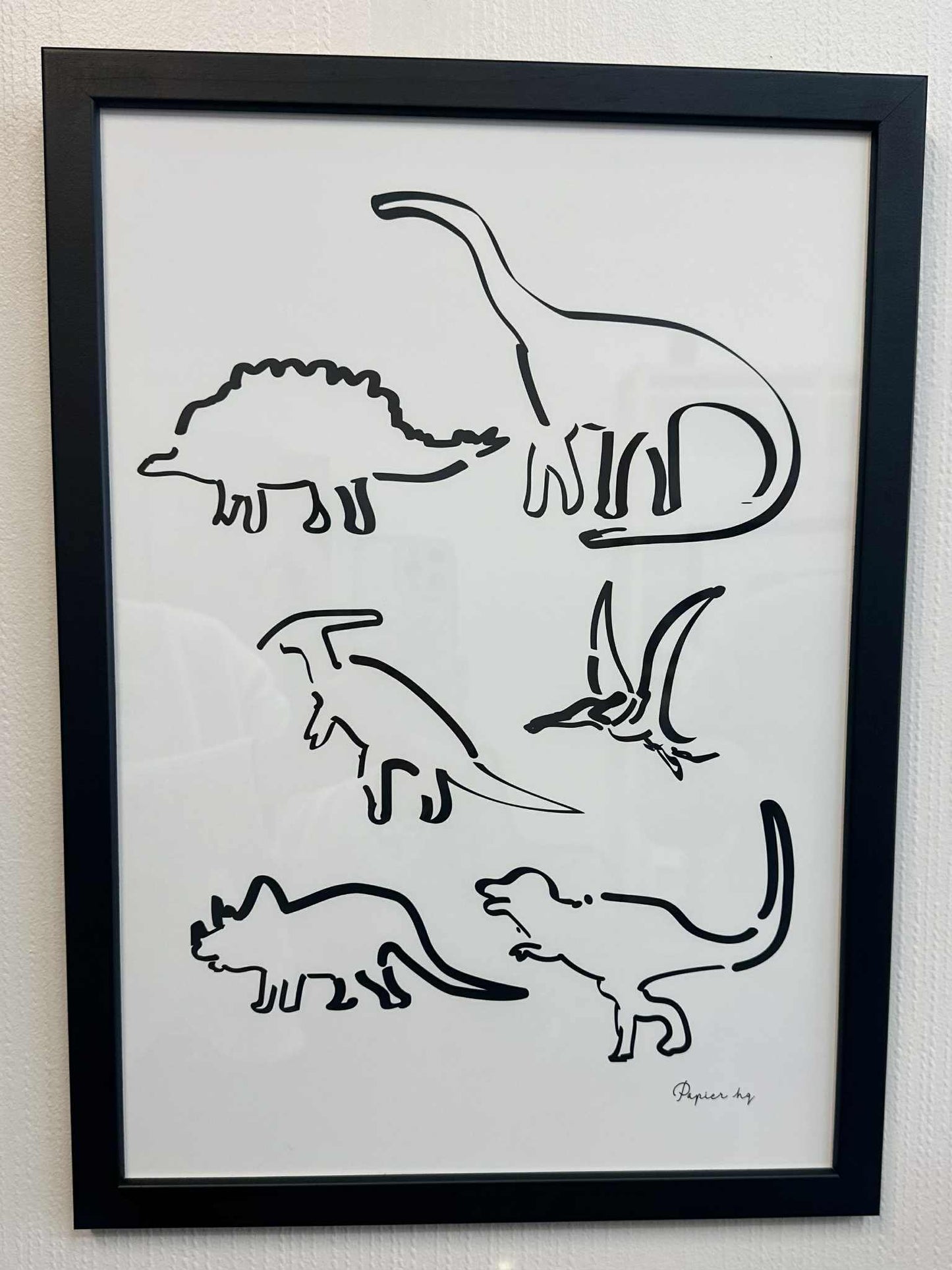 Dinosaur Print - Black Frame