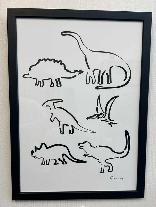 Dinosaur Print - Black Frame