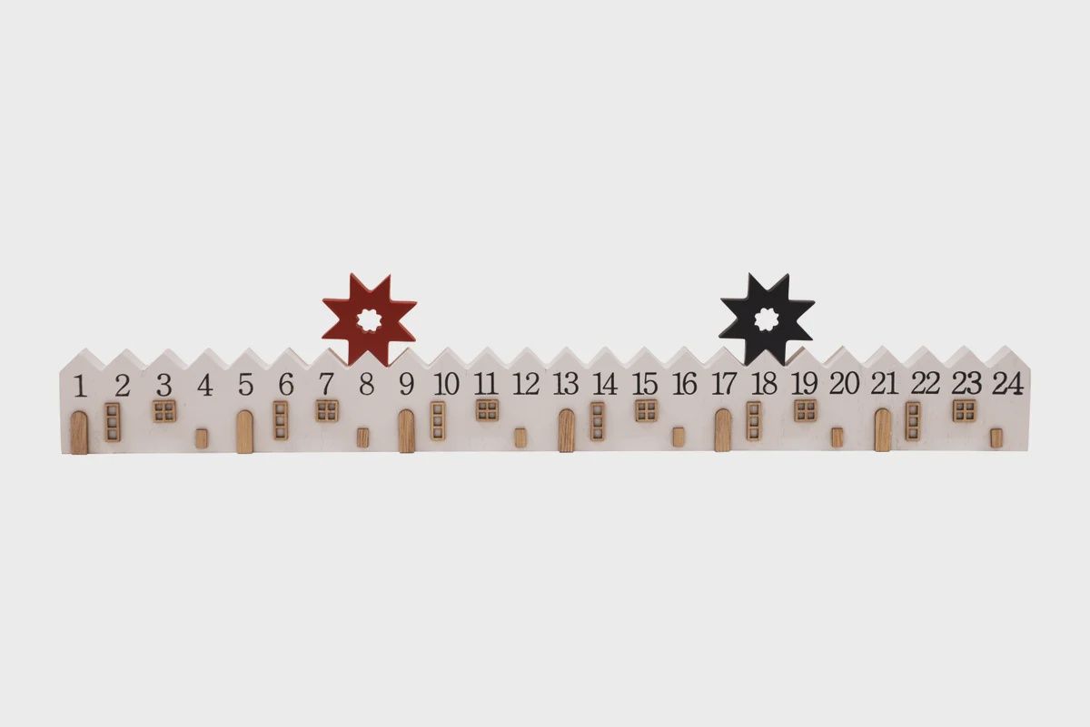 Wooden Advent Calendar and Star