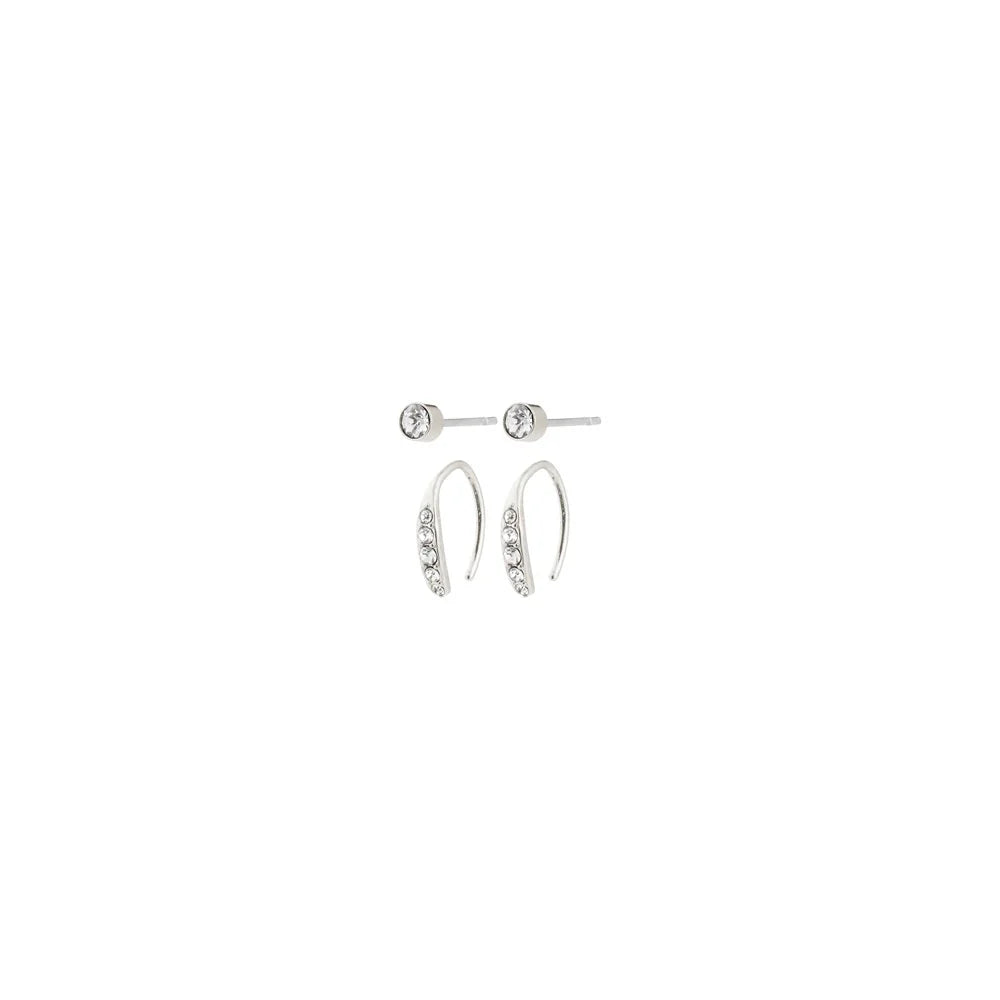Gionni Earrings - Two Set - Silver