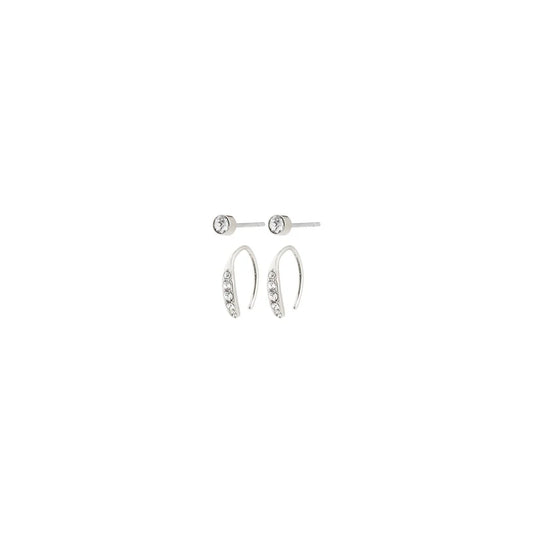 Gionni Earrings - Two Set - Silver