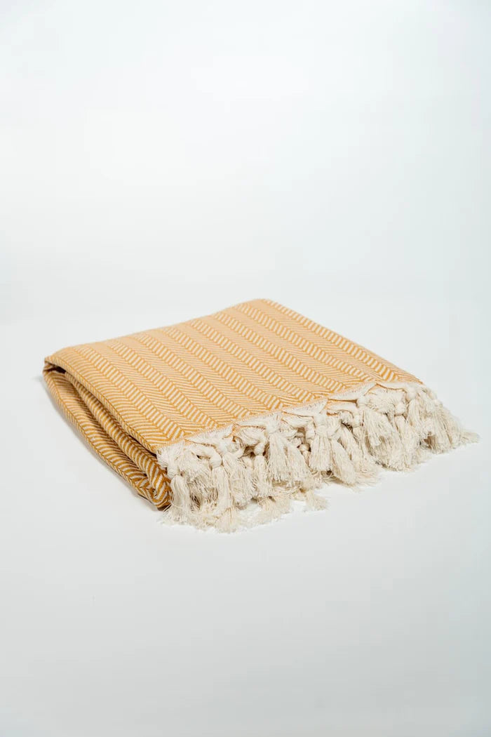 Beach Blanket / Throw - Mustard