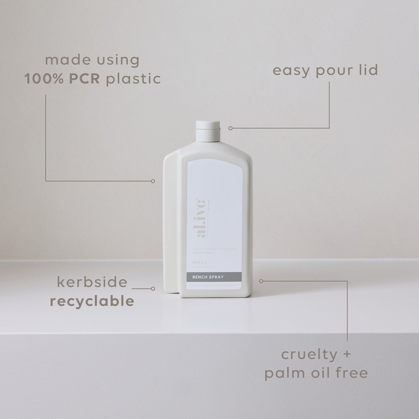 1L Bench Spray Refill - Lemon Myrtle & Honeydew