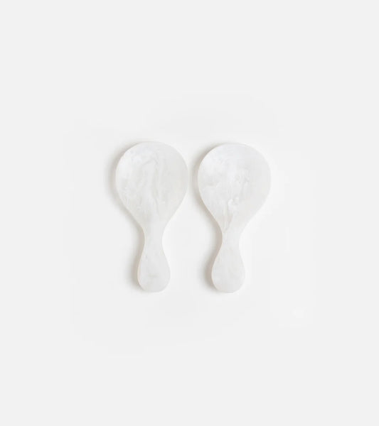 Resin Salad Servers – White