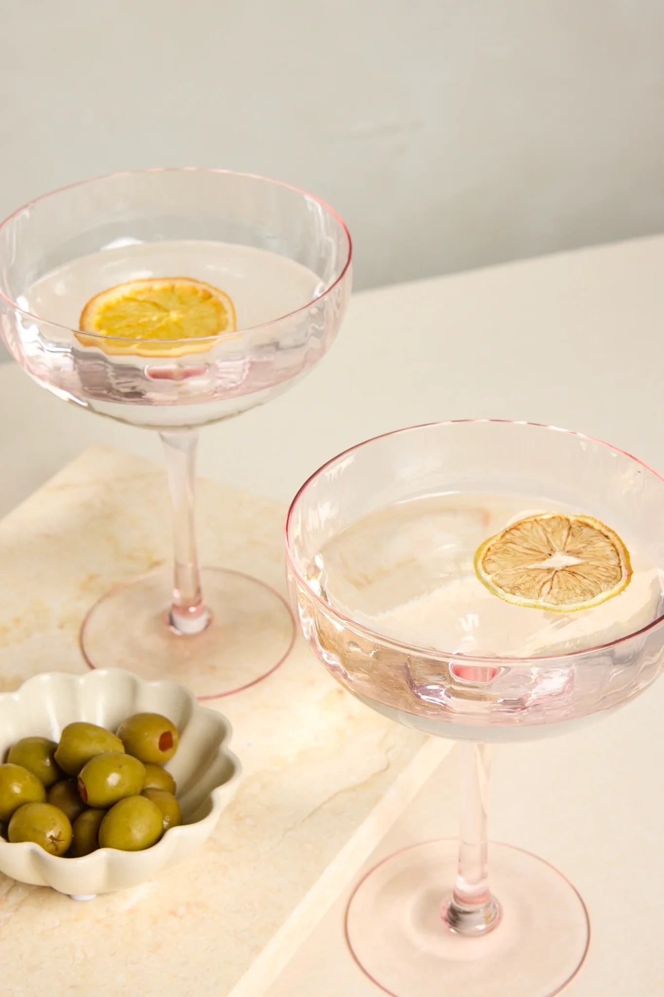 Ripple Cocktail Glass - Pink