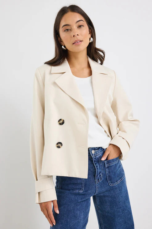 Pathway Pumice Cropped Trench Jacket
