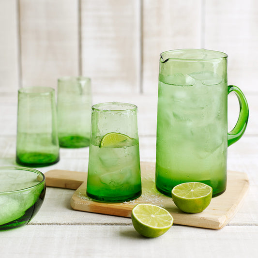 Beldi Glass Carafe - Green