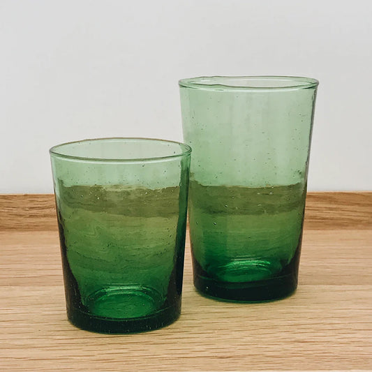 Green Glass Tumbler