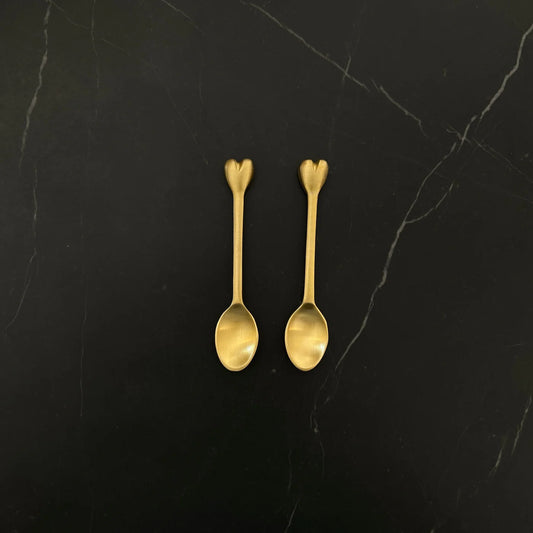 Heart Teaspoon - Brass
