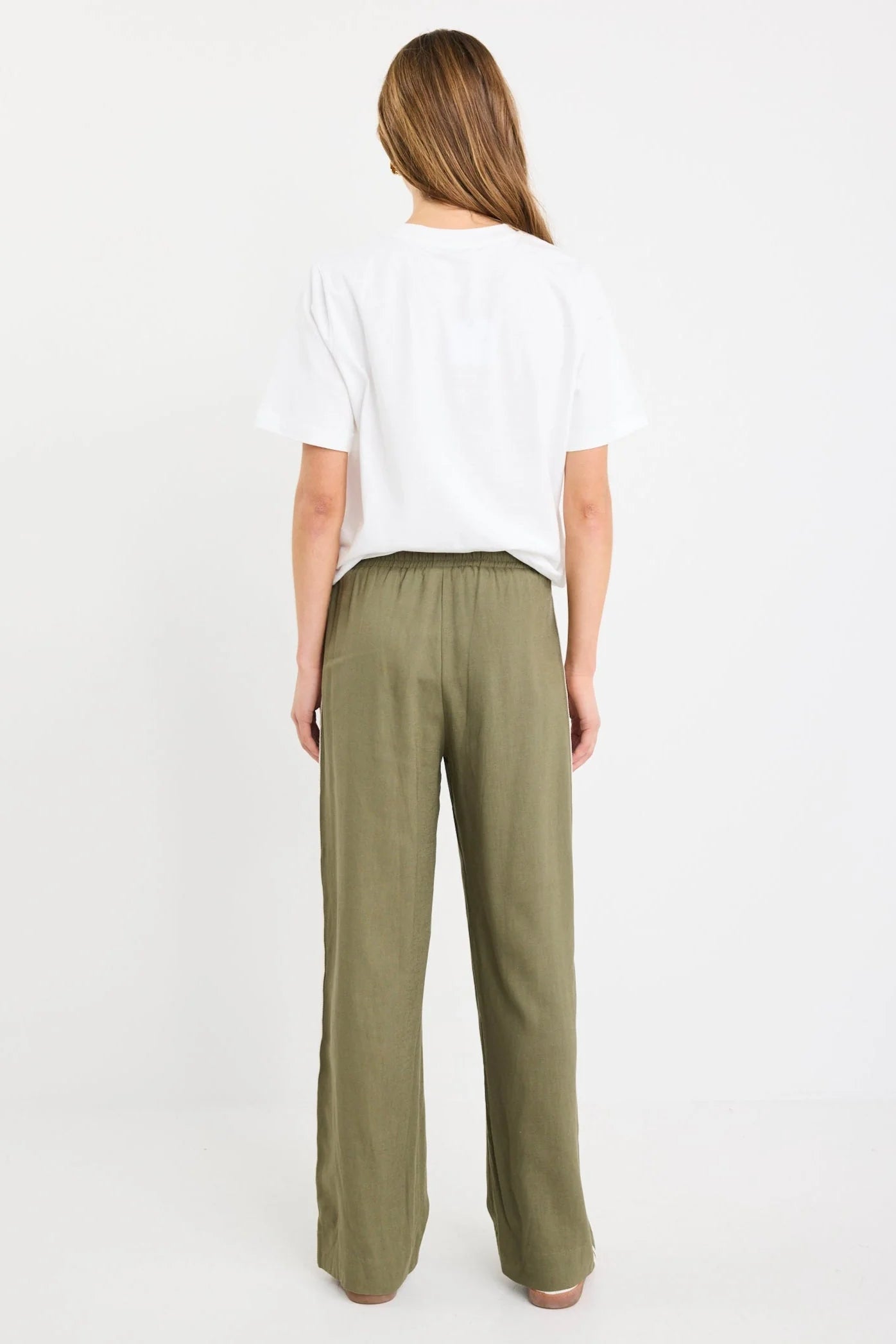 Vibe Linen Blend Wide Leg Pants