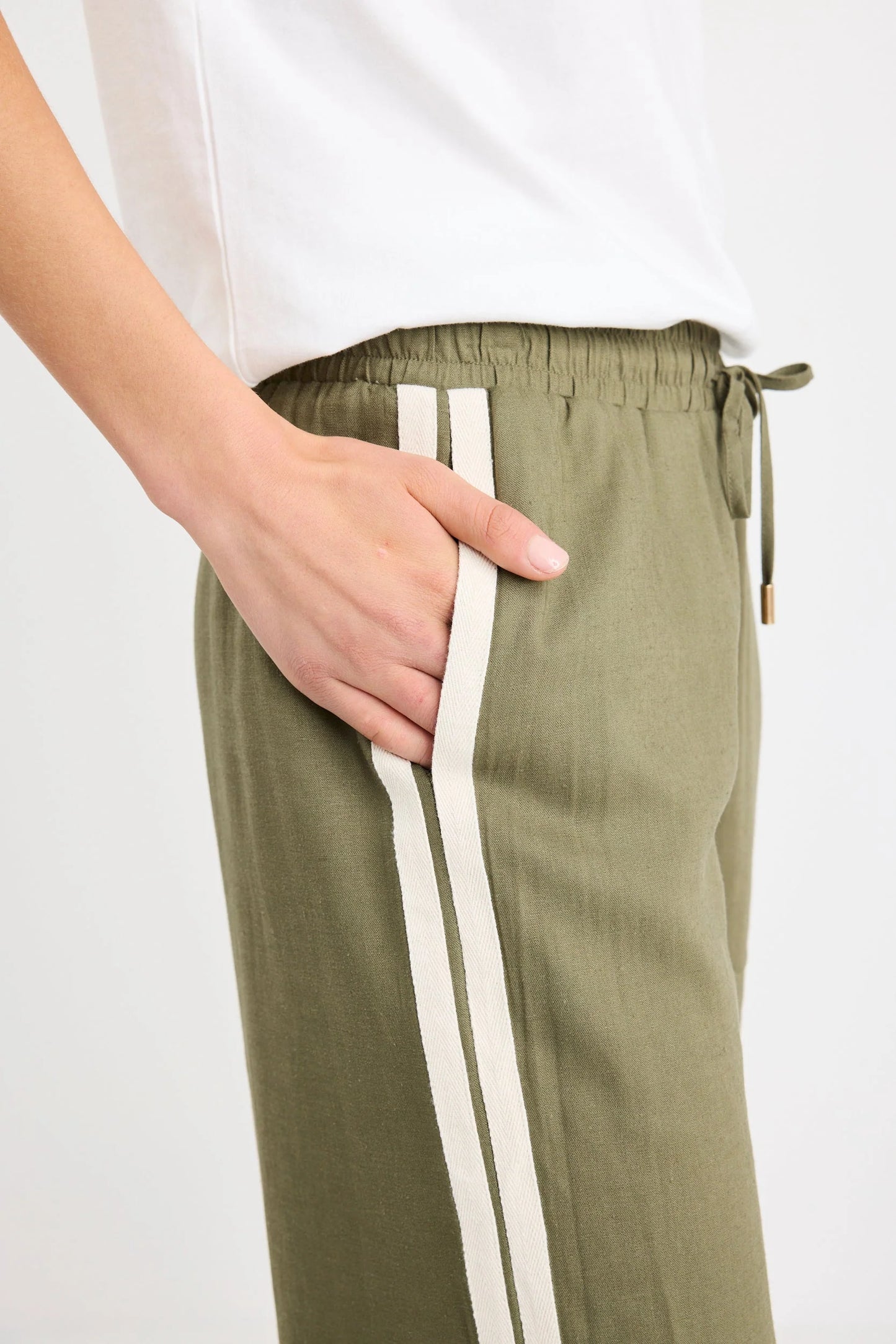 Vibe Linen Blend Wide Leg Pants