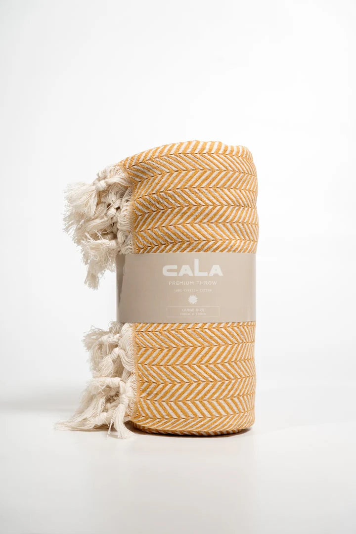 Beach Blanket / Throw - Mustard