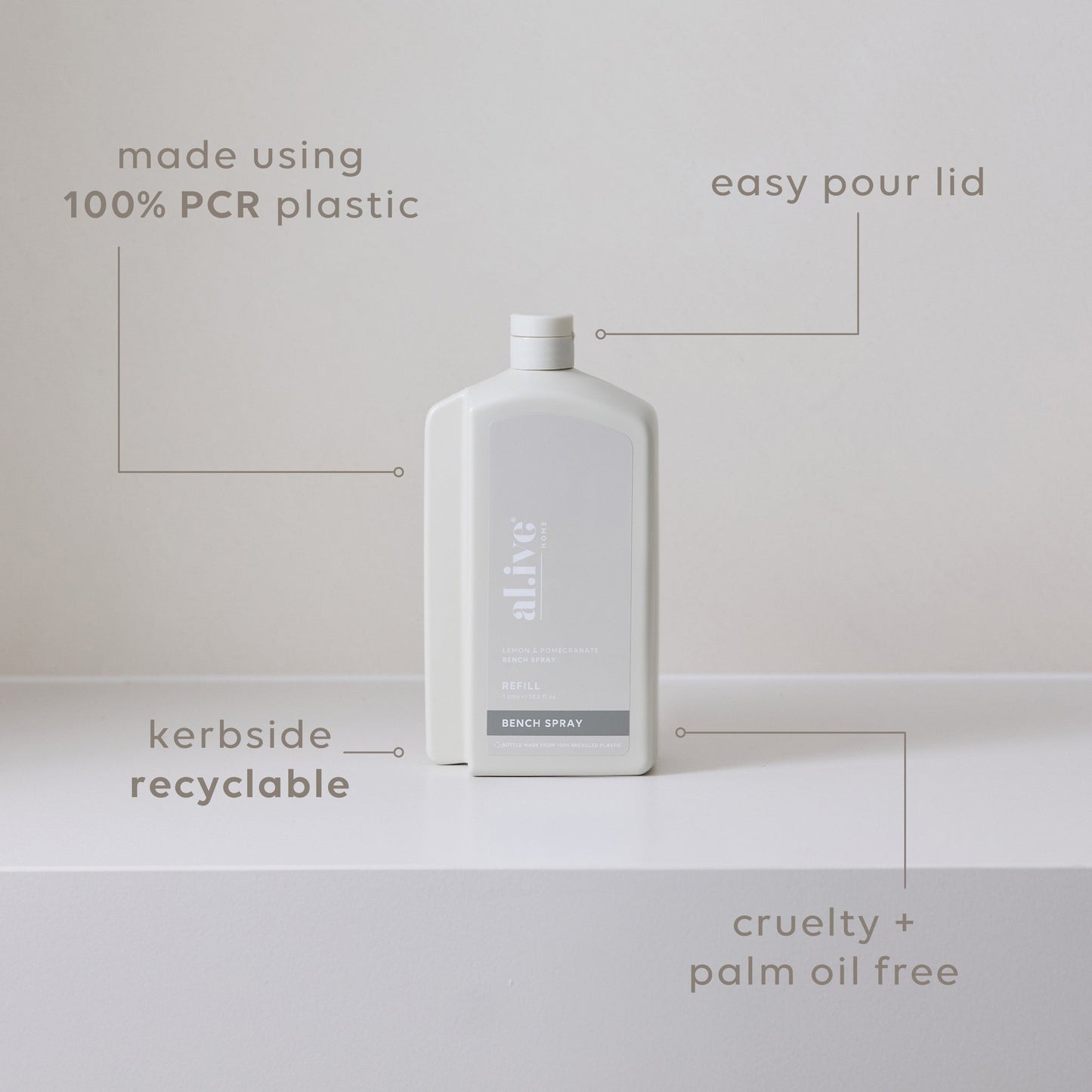 1L Bench Spray Refill - Lemon & Pomegranate