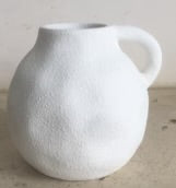Small Round Vase - White
