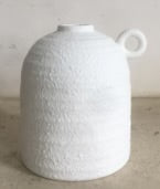 Small Textured Urn - White