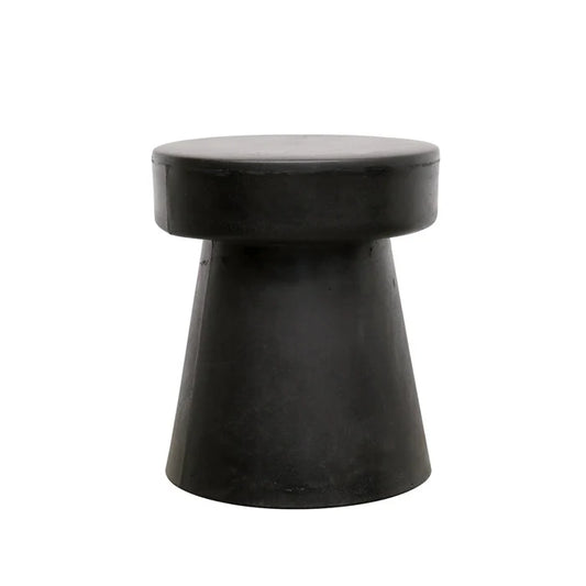 Mushroom Concrete Side Table/Stool - Black