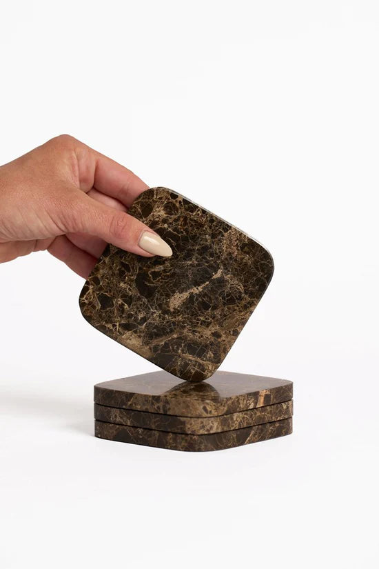 Stone Coasters - Dark Marble