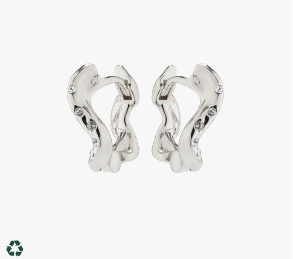 Evra Hoop Earrings - Silver