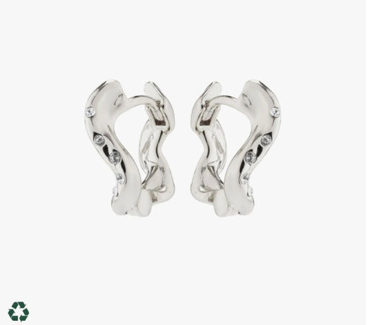 Evra Hoop Earrings - Silver