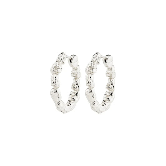 Tide Hoop Earrings - Silver