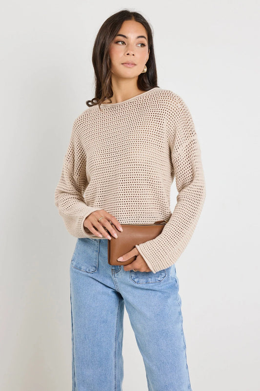 Dawn Crochet Knit Top