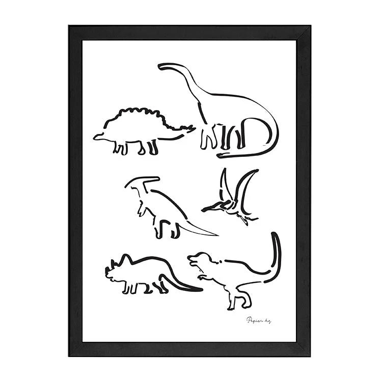 Dinosaur Print - Black Frame