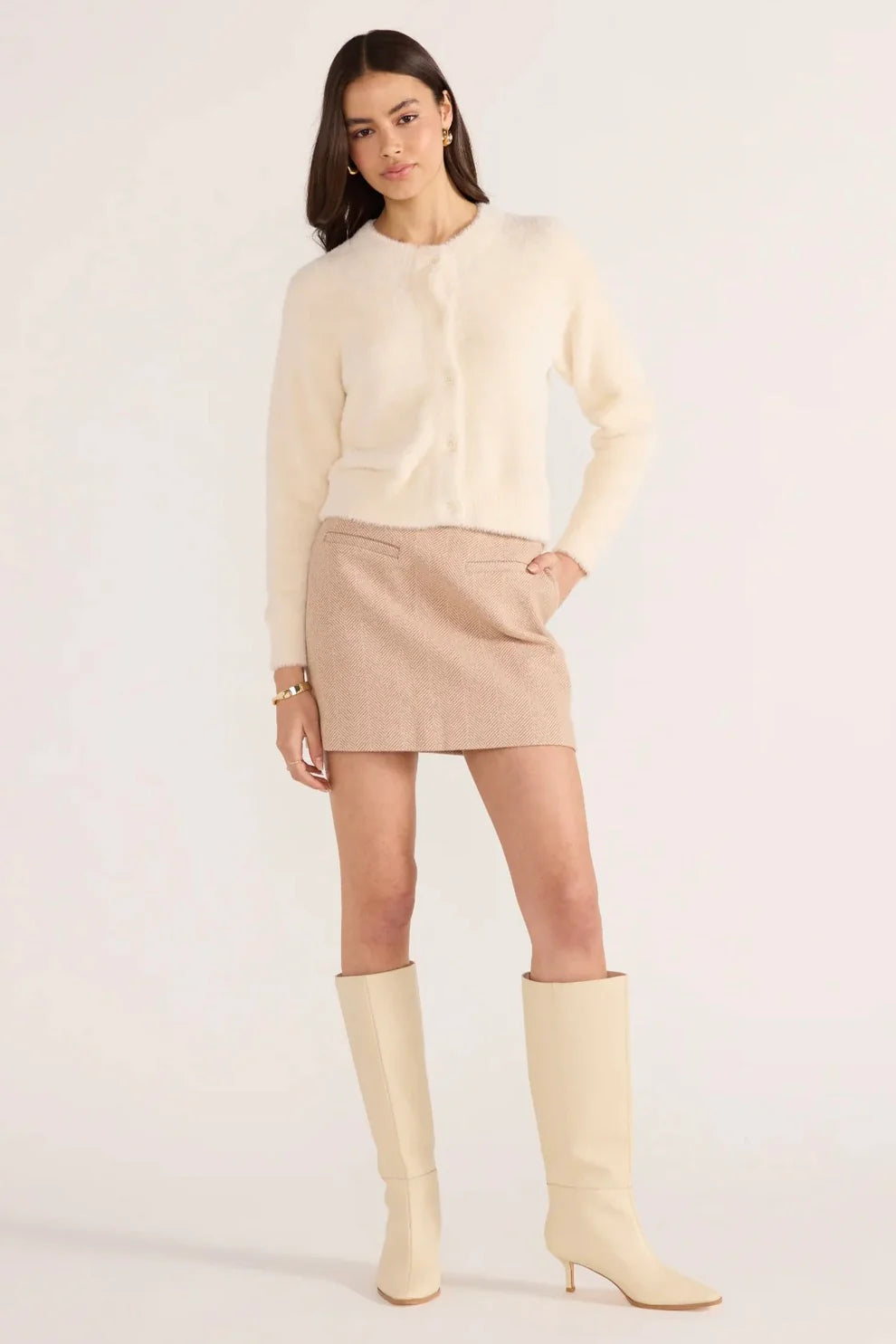 Rowan Fluffy Cardigan - Ivory