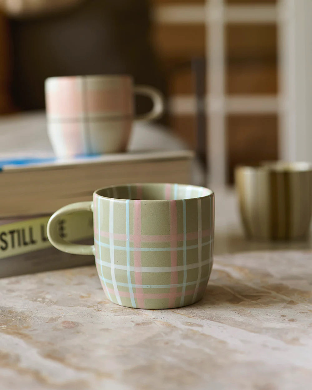 Cat's Pyjamas Mug - Sage & Blush