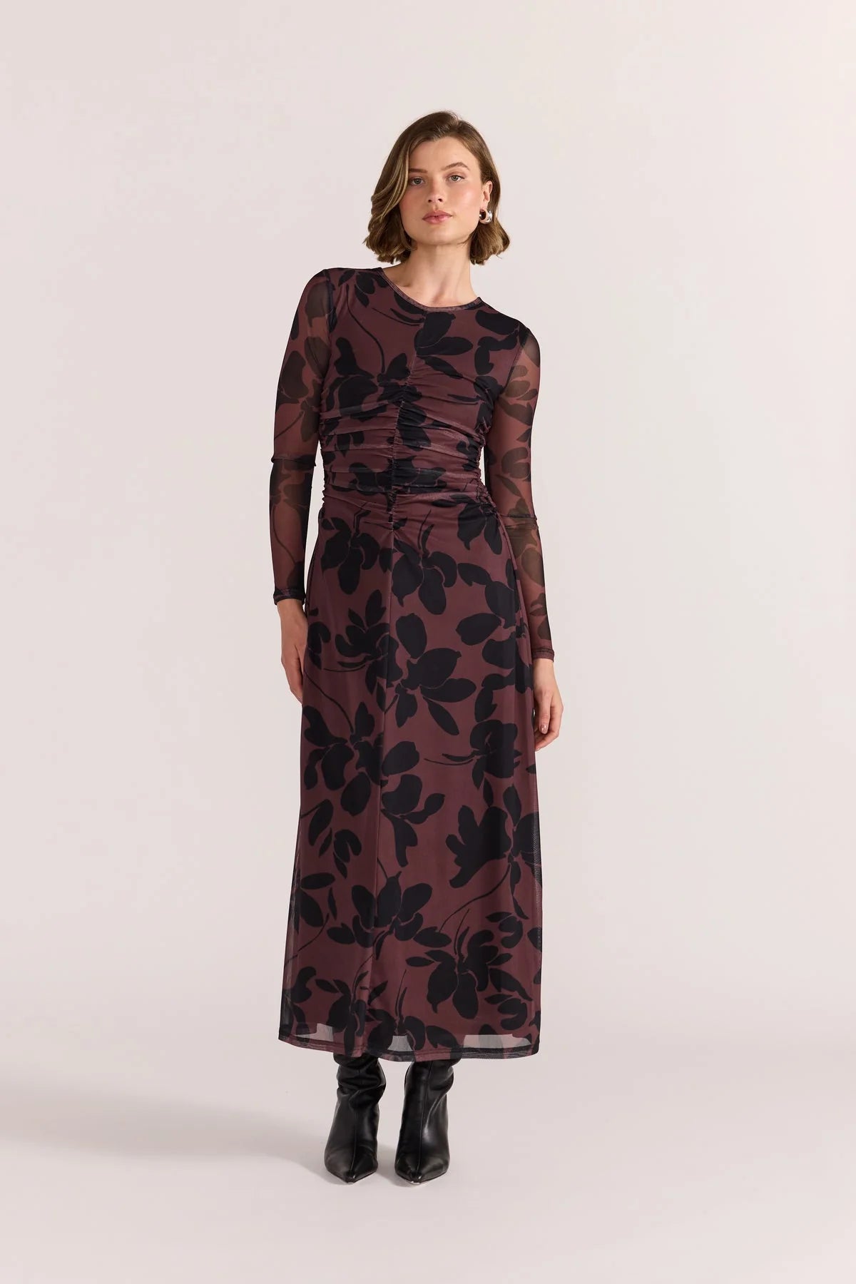 Olina Mesh Maxi Dress