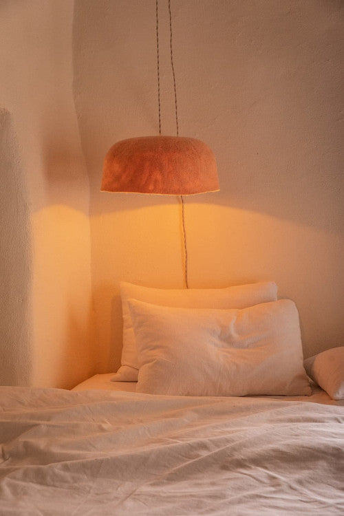 Yurt Reversible Lampshade - Natural/Blush