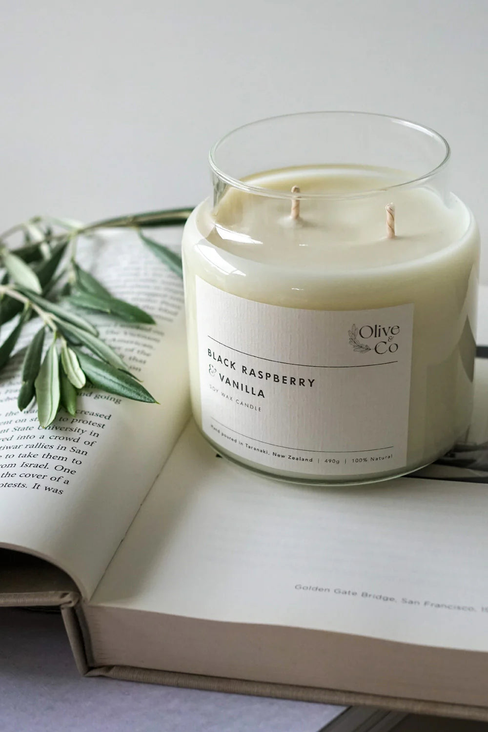 Black Raspberry & Vanilla Soy Wax Candle